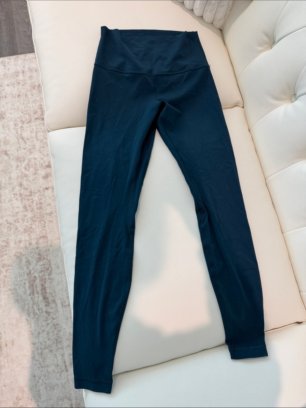Lululemon size 6 length 28” High-Waisted Navy Leggings